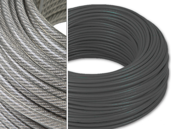 CÂBLE GAINE ACIER POUR GRILLAGE