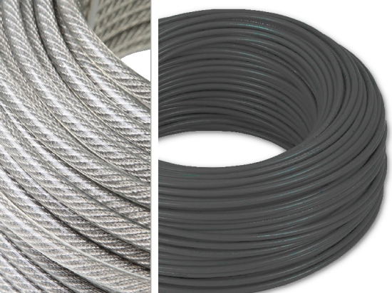 CÂBLE GAINE INOX POUR GRILLAGE